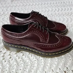 Dr. Martens VEGAN 3989 チェリーレッド UK6(25cm) Vegan Jadon